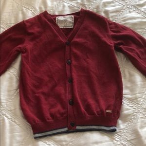 Boys Zara Cardigan Red